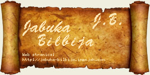 Jabuka Bilbija vizit kartica